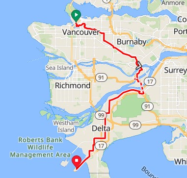 Vancouver to Tsawwassen ferry